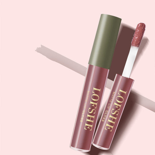 6 Shade Matte Lip Gloss Non-Stick Cup Design Earth Tones