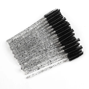 5/50 pcs Crystal  Mascara Wands Eyelash Brush Spoolies for Eye Lash Extension Eyebrow and Makeup Crystal Makeup Tools