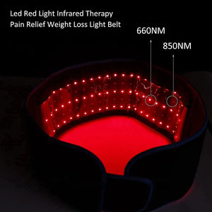 Red & Infrared Light Therapy Belt: 660nm 850nm Slimming & Pain Relief Wrap