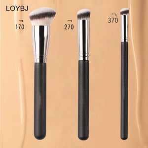 LOYBJ Foundation & Concealer Brush Set – Powder, Blush & Contour