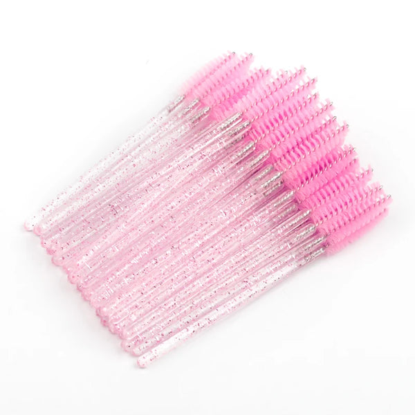 5/50 pcs Crystal  Mascara Wands Eyelash Brush Spoolies for Eye Lash Extension Eyebrow and Makeup Crystal Makeup Tools