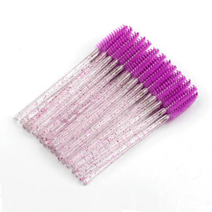 5/50 pcs Crystal  Mascara Wands Eyelash Brush Spoolies for Eye Lash Extension Eyebrow and Makeup Crystal Makeup Tools