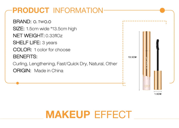 O.TWO.O 3D Mascara – Lengthening Black Lashes