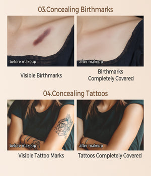 Full Coverage Concealer-waterproof,for Covers Skin Blemishes and Wrinkles and Tattoos,Regulates Skin Tone,Face Concealer Makeup