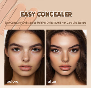 Full Coverage Concealer-waterproof,for Covers Skin Blemishes and Wrinkles and Tattoos,Regulates Skin Tone,Face Concealer Makeup