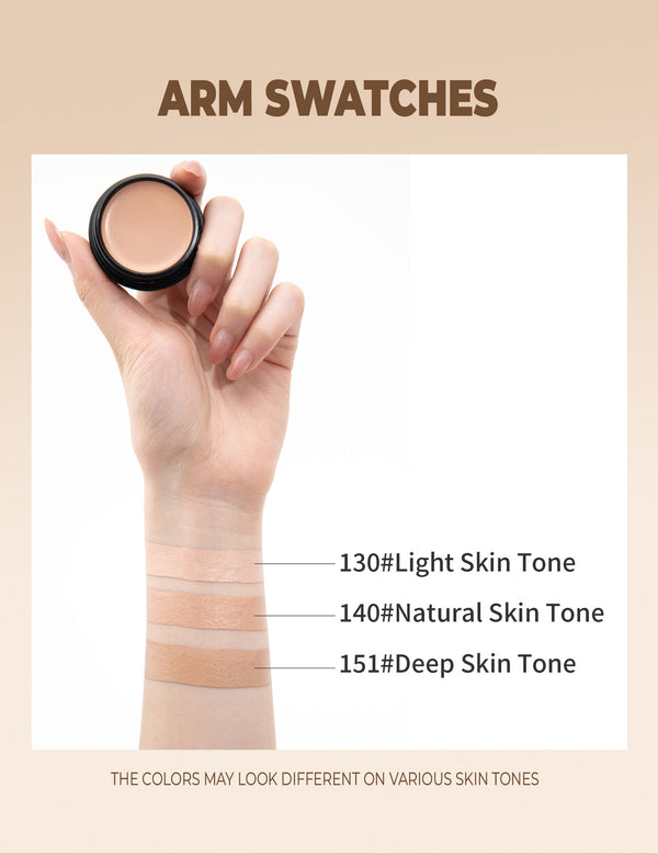 Full Coverage Concealer-waterproof,for Covers Skin Blemishes and Wrinkles and Tattoos,Regulates Skin Tone,Face Concealer Makeup