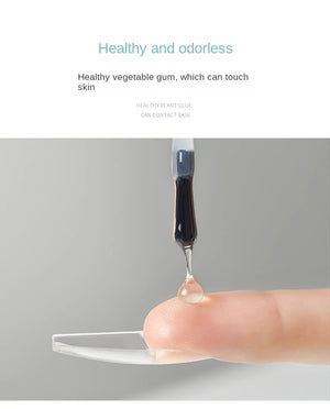 Strong Nail Glue for Acrylic Nail Tips-Fake, Brush On, Quick Dry, Easy Application Durable & Long-Lasting Fast Glue False Nails
