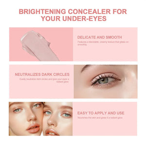Hydrating Brightening Eye Concealer and Contour Cream, Full Coverage, Long-lasting Eye Concealer for Perfect Makeup Look