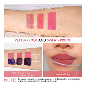 Peel-Off Long-Lasting Waterproof Lip Stain – Pink Tint
