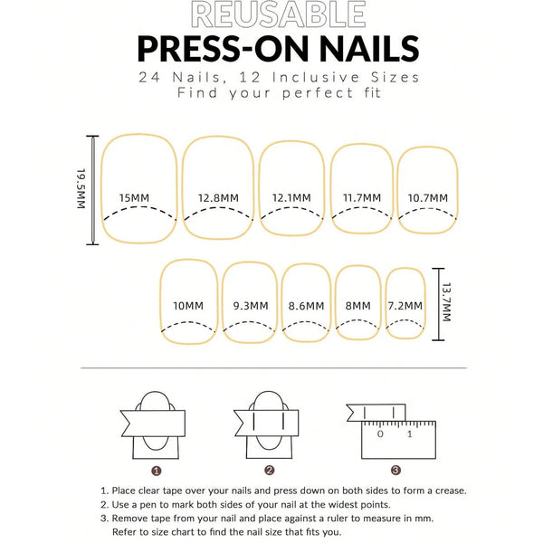 24PCS Halloween Mummy Design Fake Nails Short Square Fake Nails Cute Pressing Nails Full Coverage Halloween Nails