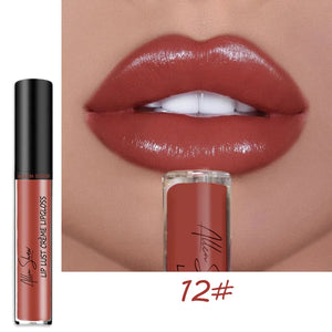 12-Color Waterproof Lipstick – Long-Lasting & Vivid