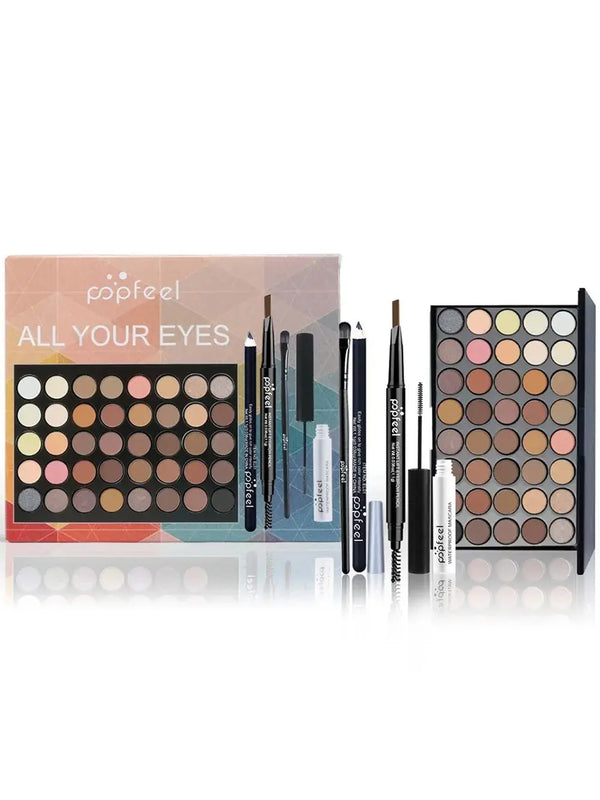 POPFEEL Eye Makeup Set – Eyeshadow, Eyeliner, Mascara & Eyebrow Kit