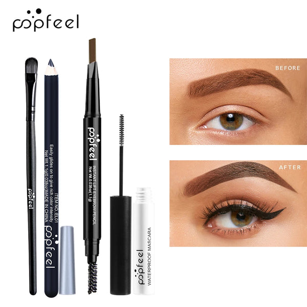 POPFEEL Eye Makeup Set – Eyeshadow, Eyeliner, Mascara & Eyebrow Kit