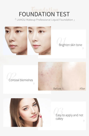 LAIKOU Liquid Foundation – Moisturizing & Long-Lasting