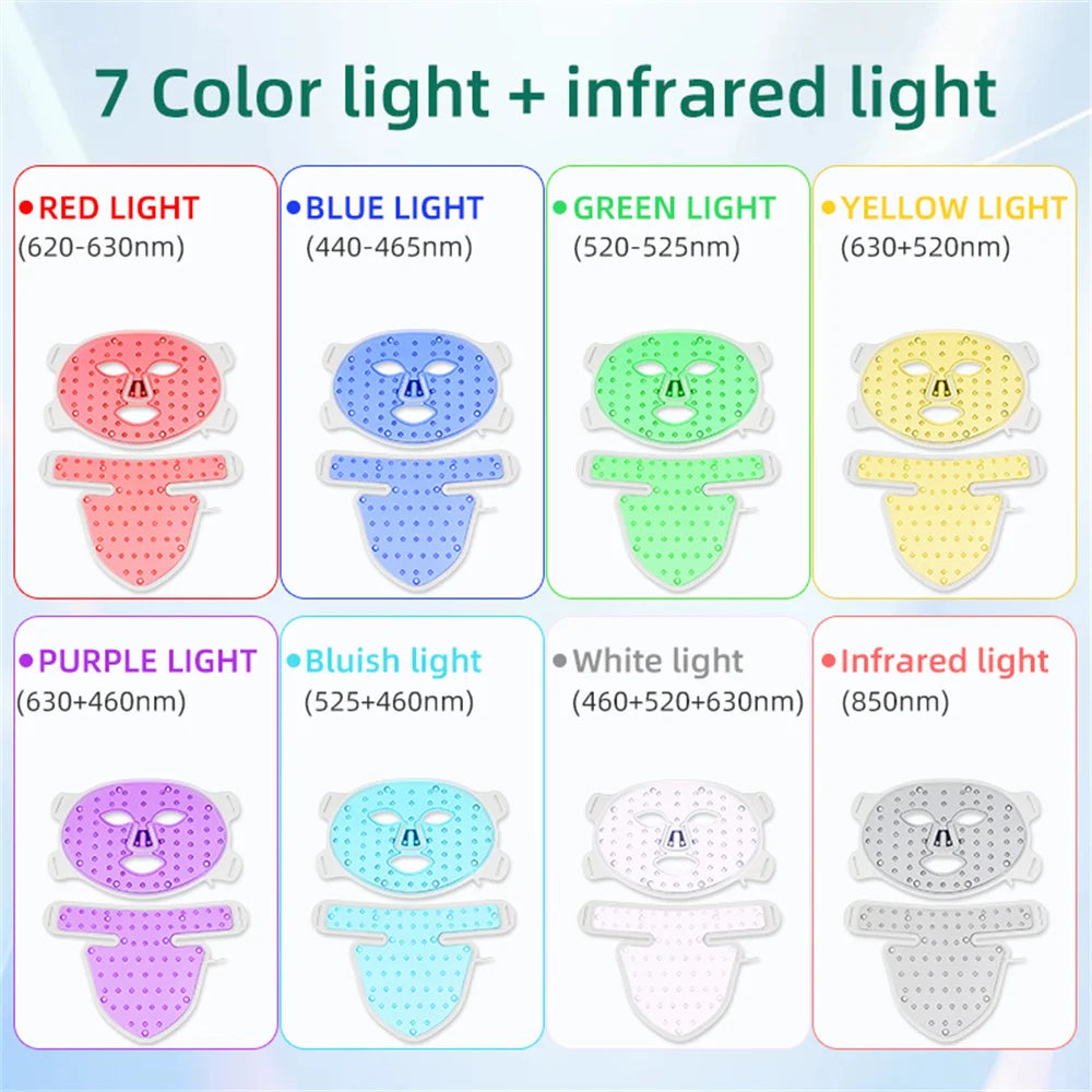 LED 8-Color Face & Neck Mask – Anti-Aging & Skin Tightening