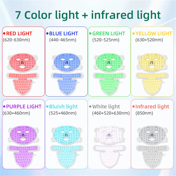 LED 8-Color Face & Neck Mask – Anti-Aging & Skin Tightening