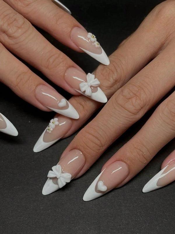 24pcs Coffin Shaped Fake Nails +1 Nail File +1 Jelly 24pcs Coffin Shaped Fake Nails +1 Nail File +1 Jelly