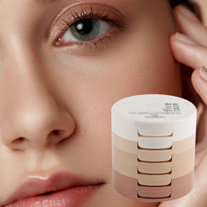 5-Tone Correction Compact Powder – Long-Lasting & Brightening