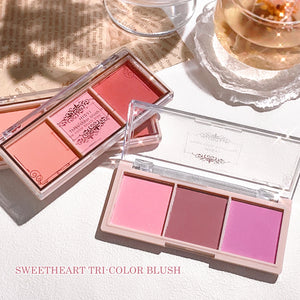 HISYI Three-Color Natural Blush – Matte & Long-Lasting