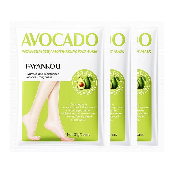 Avocado Foot Exfoliating Mask – Moisturizing Dead Skin Remover (1/3/5 Pairs)