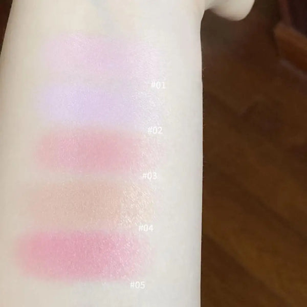 Flower Knows Pearl Shell Shape Velvet Embossed Blush Matte Finish Buildable Blendable Powder Blush For Cheeks For All Skin Tones