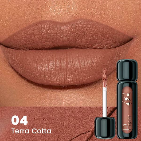 1pc Matte Velvet Lip Gloss, Highly Saturated Liquid Lip Mud, Non-Stick Long Lasting, All Skin Tones Compatible,Mother's Day Gift