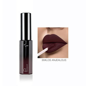 Pudaier Semi Matte Liquid Lipstick Lips Makeup Half Moisturizing Lip Gloss Makeup Cosmetics Moisturizer Lipgloss Make up Batom