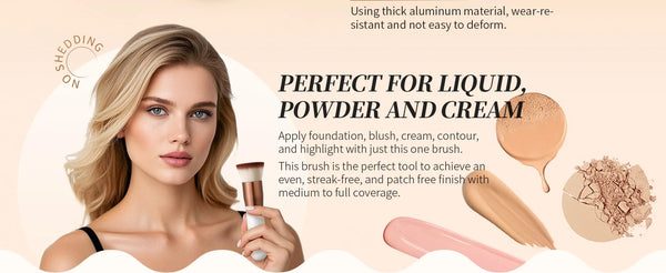 DUcare Foundation Brush Flat Top Kabuki Makeup Brushes Synthetic Hair Liquid Blending Mineral Powder Buffing Stippling Cosmetics