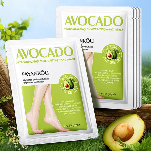 Avocado Foot Exfoliating Mask – Moisturizing Dead Skin Remover (1/3/5 Pairs)