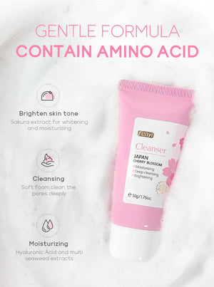 Vitamin C Facial Cleanser Skin Deep Cleansing Moisturizing Blackhead Removal skincare Face Wash Foam Face Cleanser Skin Care