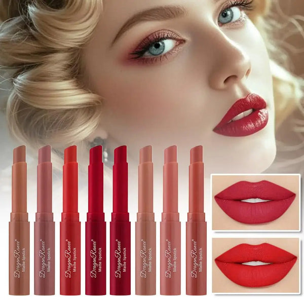 NEW Nude Matte Lipstick Waterproof Lip Sticks Not Fading Sexy Red Velvet Lipsticks for Women Make Up Long Lasting Lip Cosmetics