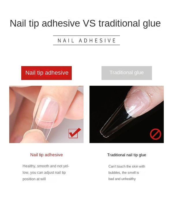 Strong Nail Glue for Acrylic Nail Tips-Fake, Brush On, Quick Dry, Easy Application Durable & Long-Lasting Fast Glue False Nails