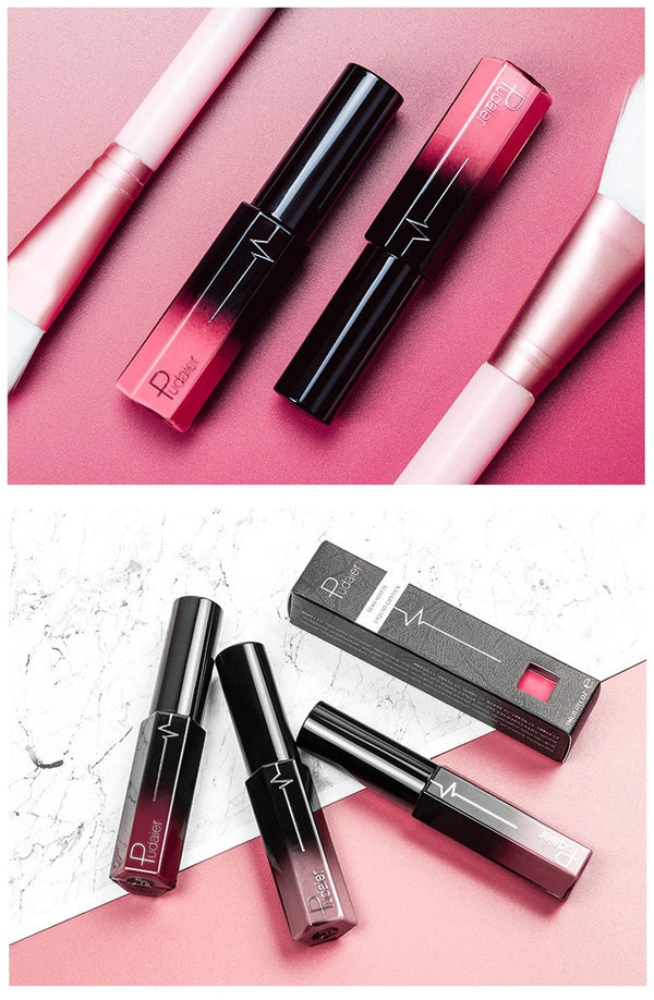 Pudaier Semi Matte Liquid Lipstick Lips Makeup Half Moisturizing Lip Gloss Makeup Cosmetics Moisturizer Lipgloss Make up Batom