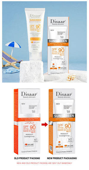 Sunscreen SPF90+ UV Radiation Protection Lsolation Whitening Moisturizing Brightening Face Body Arms Thighs Sunblock Skin Care