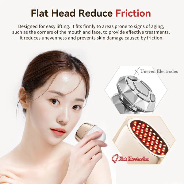 ANLAN Multi-Polar RF Beauty Device EMS Facial Lifting Skin Tightening Anti-Aging Wrinkle 3 Color Light Skincare Massage 24K Gold