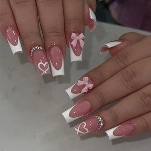 24pcs Coffin Shaped Fake Nails +1 Nail File +1 Jelly 24pcs Coffin Shaped Fake Nails +1 Nail File +1 Jelly