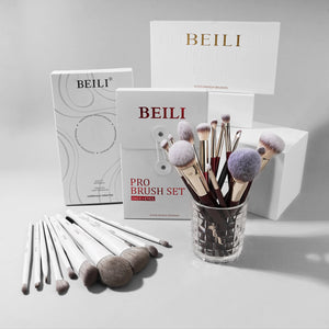 BEILI 12/15-Piece Professional Makeup Brush Set – Vegan & Premium