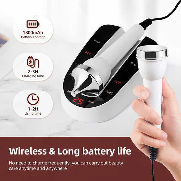 Professional Ultrasound Facial & Eye Beauty Machine: High-Frequency Anti-Aging SPA Device