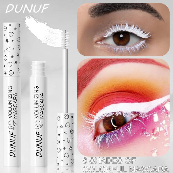 White Slender Curly Waterproof Mascara – Portable & Smudge-Proof
