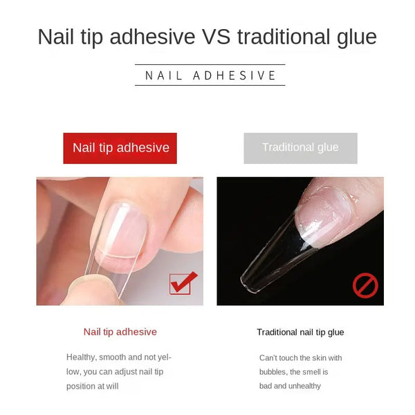 Strong Nail Glue for Acrylic Nail Tips-Fake, Brush On, Quick Dry, Easy Application Durable & Long-Lasting Fast Glue False Nails