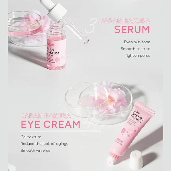 6pcs Sakura Face & Skin Care Set with Gift Box