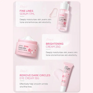 Sakura Skincare Set – Face Cream, Serum, Toner & More