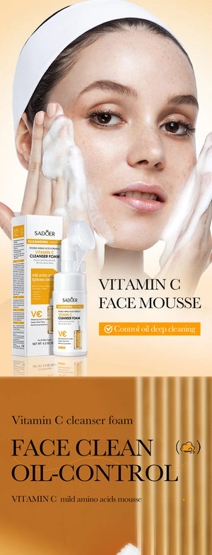SAODER Q10 Vitamin C Facial Cleanser – Foaming Face Wash