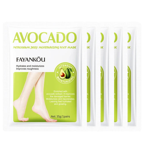 Avocado Foot Exfoliating Mask – Moisturizing Dead Skin Remover (1/3/5 Pairs)
