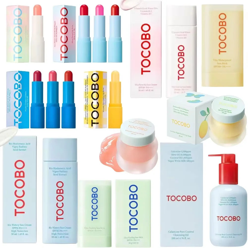 TOCOBO Moisturizing Lipstick, Oil Control Sunscreen Stick & Eye Cream