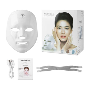 Rechargeable 7-Color LED Facial Mask – Skin Rejuvenation & Lifting
