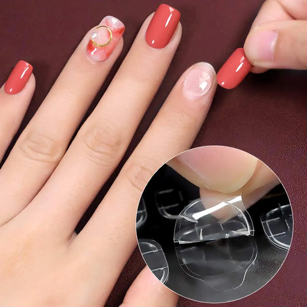 Double Side Nail Glue Sticker Adhesive Tabs for Fake Nails Supre Sticky Waterproof Breathable Nail Jelly Glue