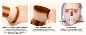 DUcare Foundation Brush Flat Top Kabuki Makeup Brushes Synthetic Hair Liquid Blending Mineral Powder Buffing Stippling Cosmetics