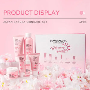 6pcs Sakura Face & Skin Care Set with Gift Box