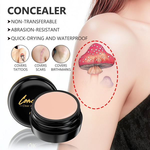 Full Coverage Concealer-waterproof,for Covers Skin Blemishes and Wrinkles and Tattoos,Regulates Skin Tone,Face Concealer Makeup